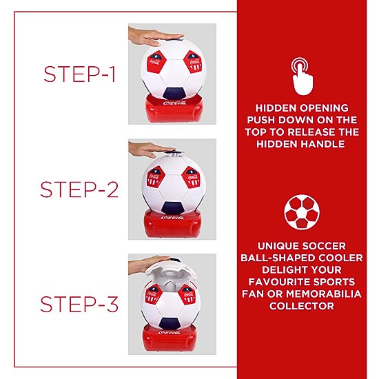 Coca-Cola Soccer Ball 5 Can Beverage Cooler