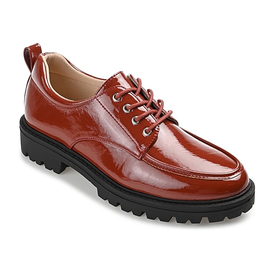 Journee Collection Zina-Wd Womens Moc Closed Toe Oxford Shoes Wide Width