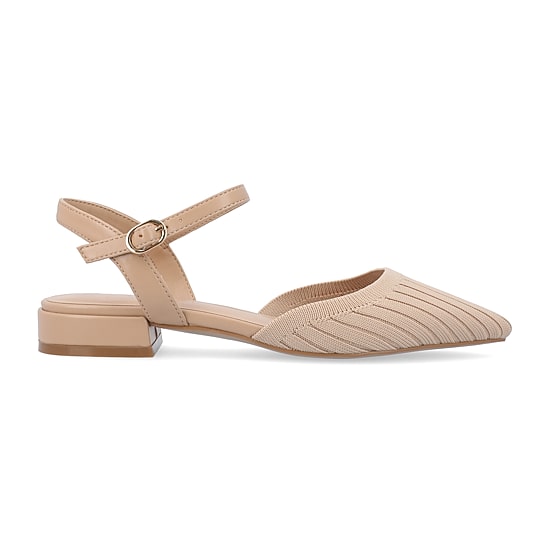 Journee Collection Ansley-Wd Womens Pointed Closed Toe Mary Jane Shoes Wide Width