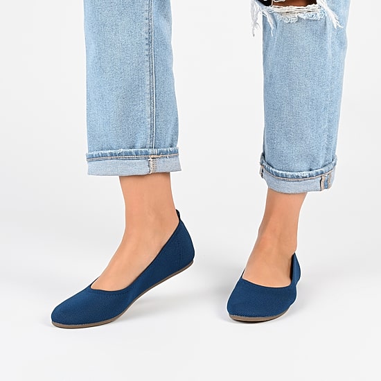 Journee Collection Jersie Womens Round Closed Toe Ballet Flats