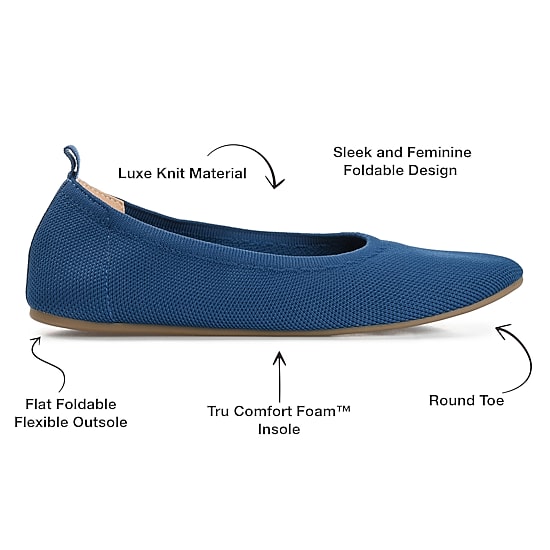 Journee Collection Jersie Womens Round Closed Toe Ballet Flats