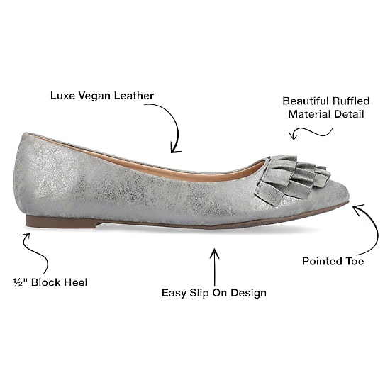 Journee Collection Womens Judy Slip-on Pointed Toe Ballet Flats