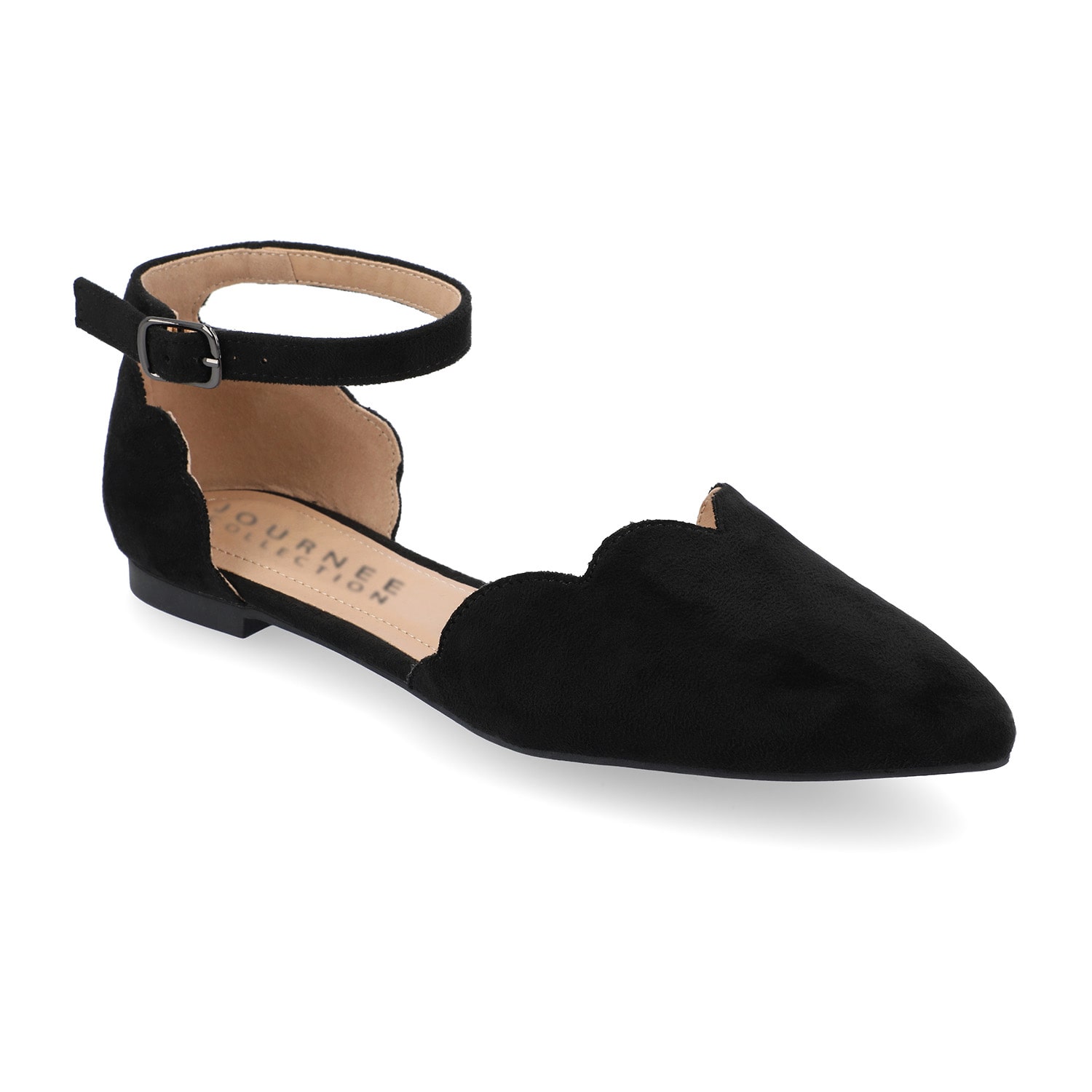 Journee Collection Womens Lana Ballet Flats Buckle Pointed Toe