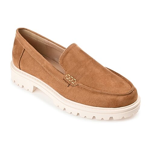 Journee Collection Womens Tru Comfort Foam Wide Width Erika Flat - Tan - 11w