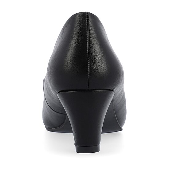 Journee Collection Luu Womens Round Closed Toe Block Heel Pumps