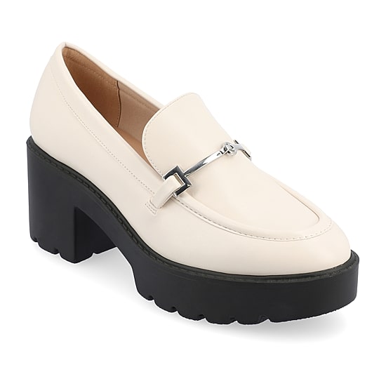 Journee Collection Kezziah Womens Moc Closed Toe Block Heel Pumps
