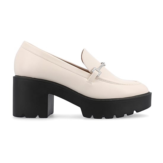 Journee Collection Kezziah Womens Moc Closed Toe Block Heel Pumps