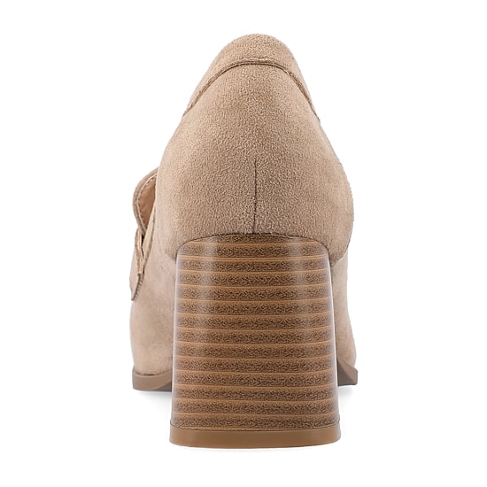 Journee Collection Malleah Womens Square Closed Toe Stacked Heel Pumps