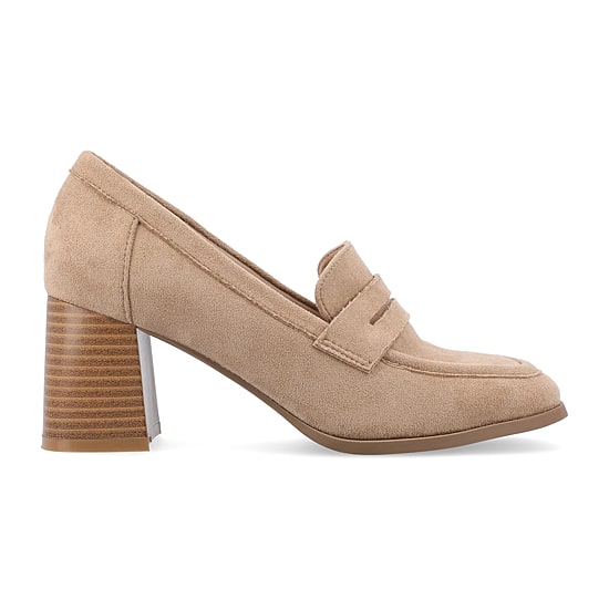Journee Collection Malleah Womens Square Closed Toe Stacked Heel Pumps