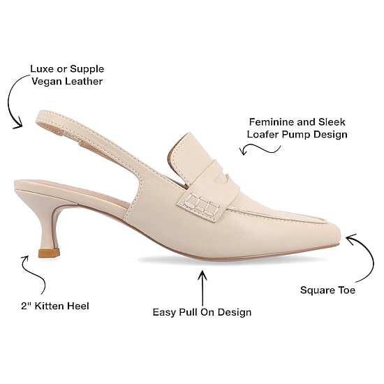 Journee Collection Amory Womens Square Closed Toe Kitten Heel Pumps