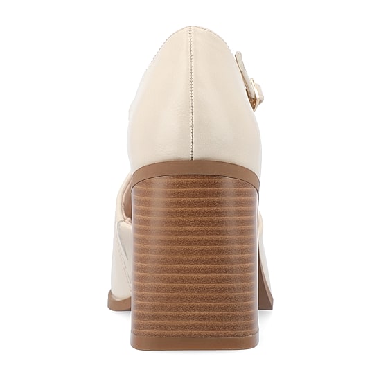 Journee Collection Bobby Womens Square Closed Toe Stacked Heel Pumps