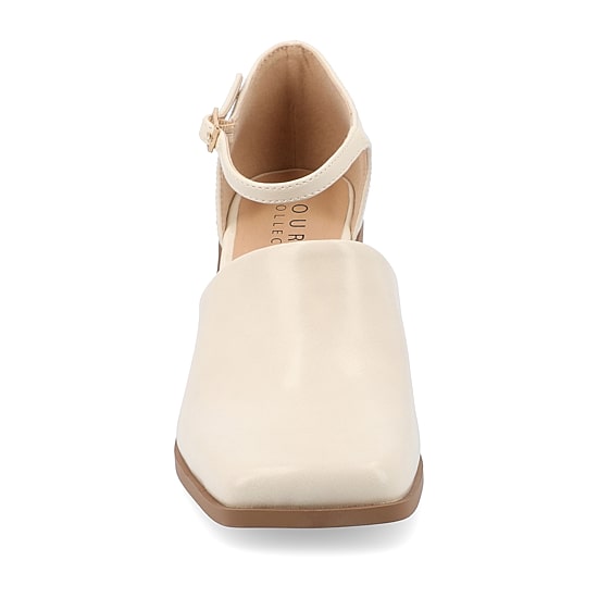 Journee Collection Bobby Womens Square Closed Toe Stacked Heel Pumps