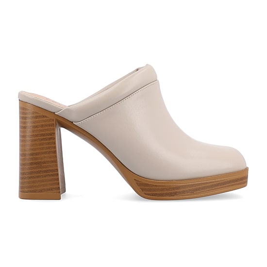 Journee Collection Izara Womens Square Closed Toe Stacked Heel Pumps