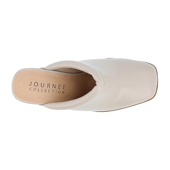 Journee Collection Izara Womens Square Closed Toe Stacked Heel Pumps