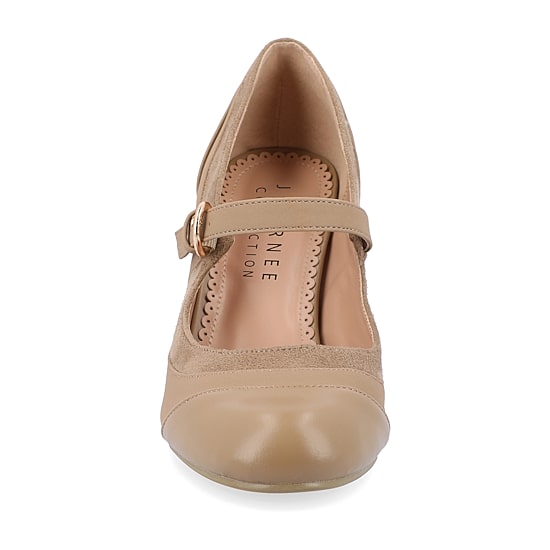Journee Collection Siri Womens Round Closed Toe Cone Heel Pumps