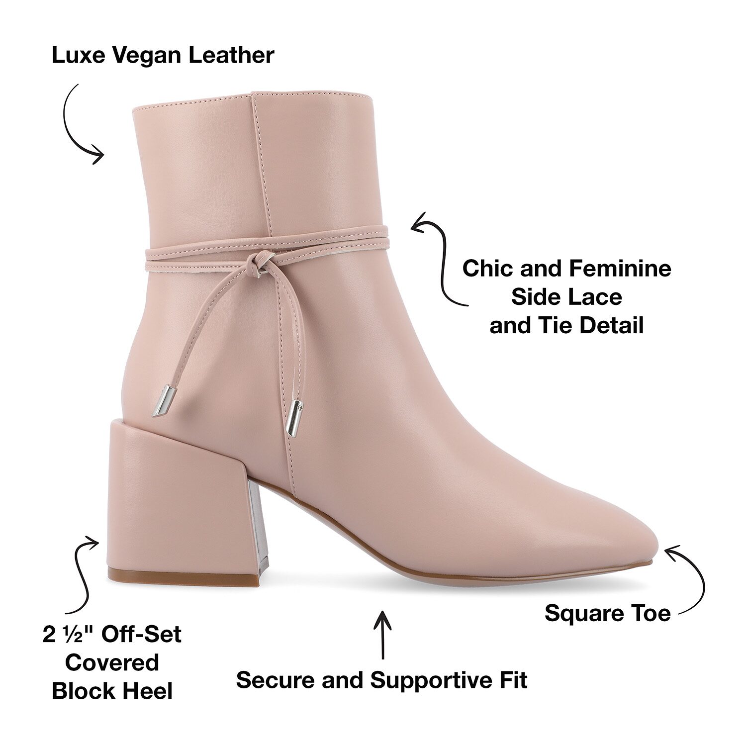 Journee Collection Womens Beverley Block Heel Booties