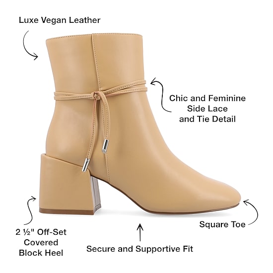 Journee Collection Womens Beverley Block Heel Booties