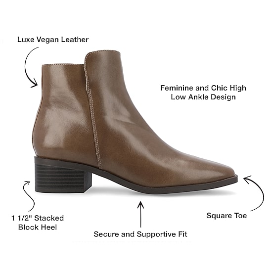 Journee Collection Womens Cappri Stacked Heel Booties