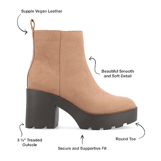 Journee Collection Womens Cassidy Block Heel Booties