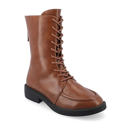 Journee Collection Womens Nikks Block Heel Lace Up Boots
