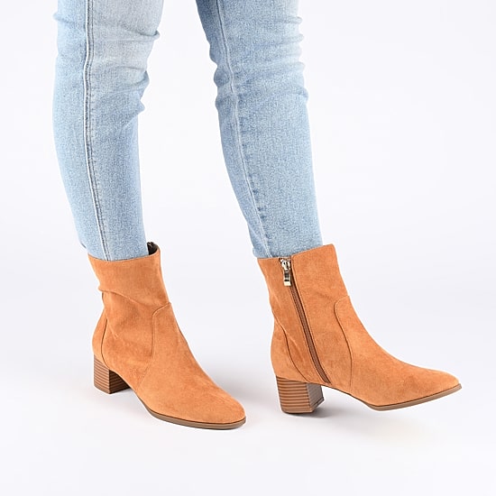Journee Collection Womens Hayven Stacked Heel Booties