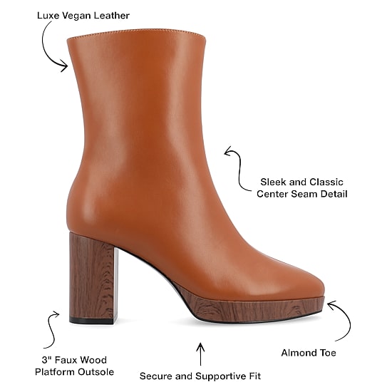 Journee Collection Womens Romer Block Heel Booties