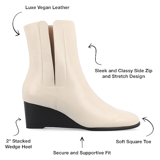 Journee Collection Womens Kylo Wedge Heel Booties