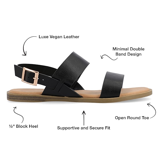 Journee Collection Womens Lavine Slingback Strap Flat Sandals