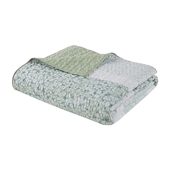 Madison Park Evian Seersucker 4-pc. Hypoallergenic Quilt Set