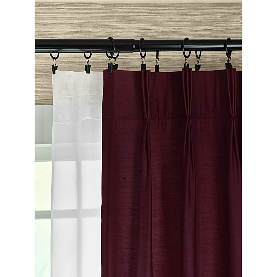 Liz Claiborne Supreme 5-Pleat Pinch Pleat Back Tab Light-Filtering Single Curtain Panel