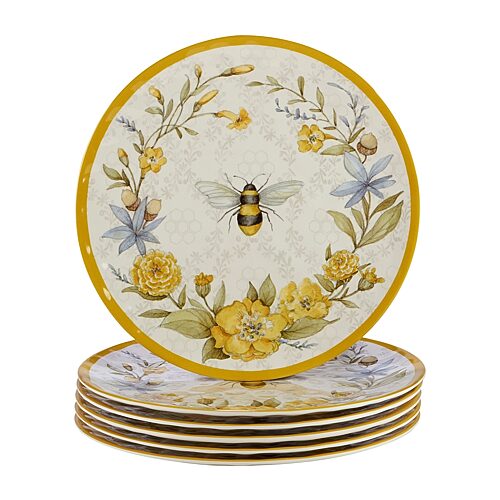 Certified International Bee Sweet 6-pc. Melamine Dinner Plate, One Size, Yellow