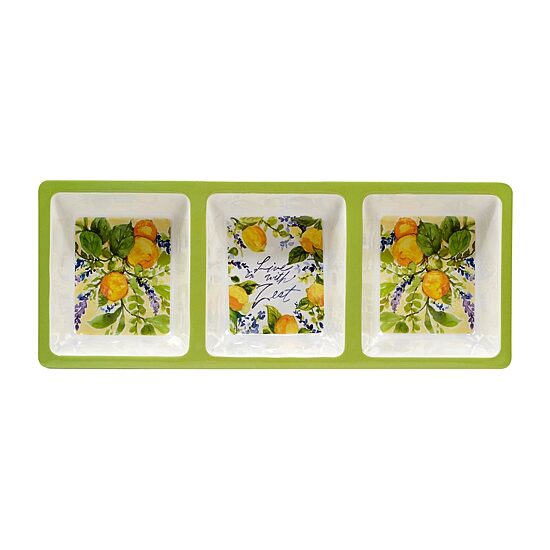 Certified International Lemon Zest Hostess 3-pc. Serving Set