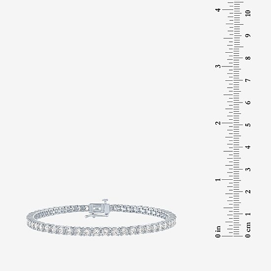Diamond Addiction (G-H / Si2-I1) Womens 6 CT. T.W. Lab Grown White Diamond 14K Gold 7.25 Inch Tennis Bracelet