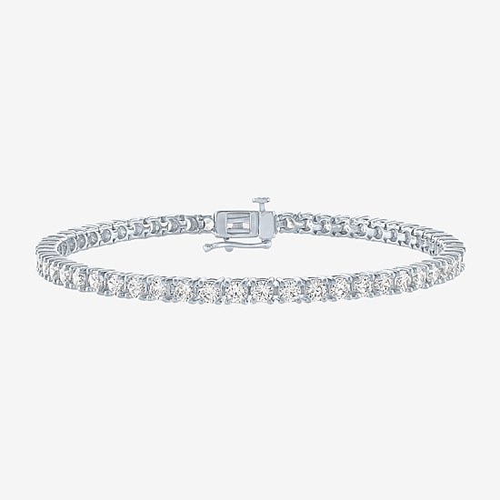 Diamond Addiction (G-H / Si2-I1) Womens 6 CT. T.W. Lab Grown White Diamond 14K Gold 7.25 Inch Tennis Bracelet