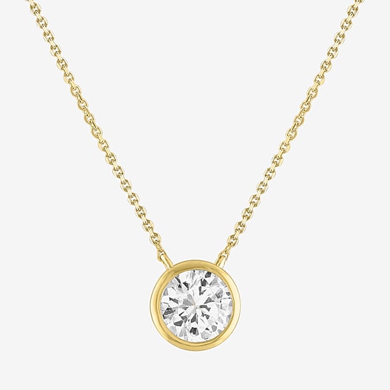 Diamond Addiction (G-H / Si2-I1) Womens 1 CT. T.W. Lab Grown White Diamond 14K Gold Round 18 Inch Pendant Necklace