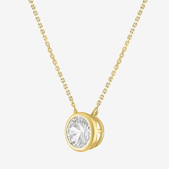 Diamond Addiction (G-H / Si2-I1) Womens 1 CT. T.W. Lab Grown White Diamond 14K Gold Round 18 Inch Pendant Necklace