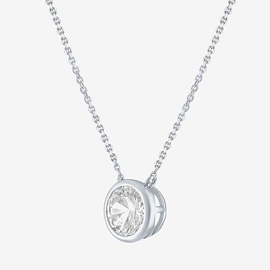 Diamond Addiction (G-H / Si2-I1) Womens 1 CT. T.W. Lab Grown White Diamond 14K Gold Round 18 Inch Pendant Necklace