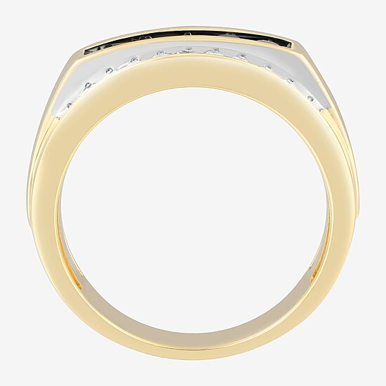 Mens 3/4 CT. T.W. Natural Diamond 10K Gold Fashion Ring