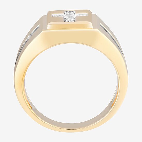 Mens 1/2 CT. T.W. Natural Diamond 10K Gold Fashion Ring
