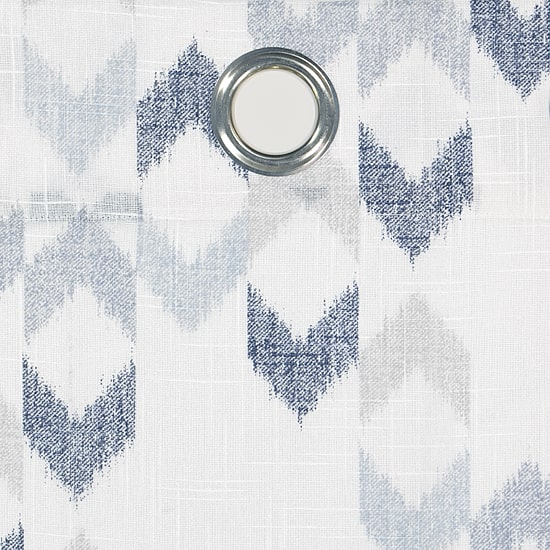 Fieldcrest Arden Modern Herringbone Cotton Grommet Top Sheer Single Curtain Panel