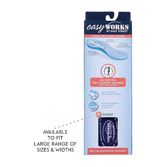 Easy Works By Easy Street Replacement Insole Unisex Adult Round Closed Toe Work Shoes