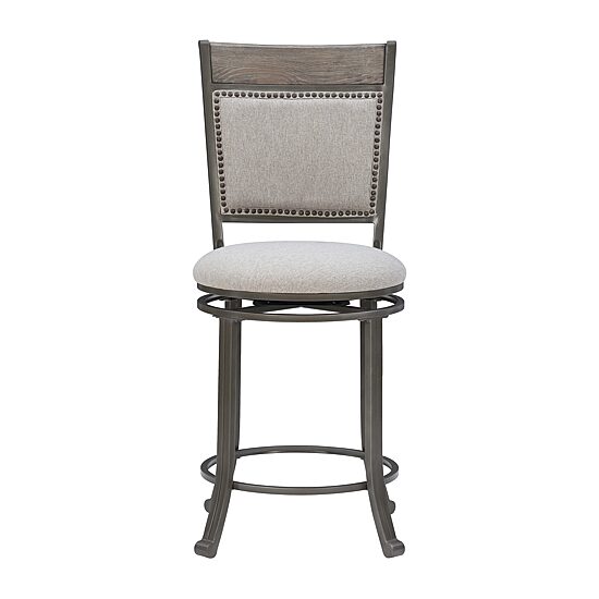 Linon Firview Counter Height Upholstered Swivel Bar Stool
