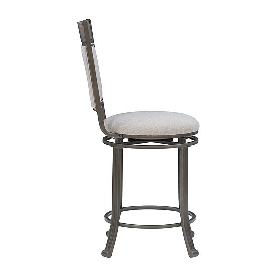 Linon Firview Counter Height Upholstered Swivel Bar Stool