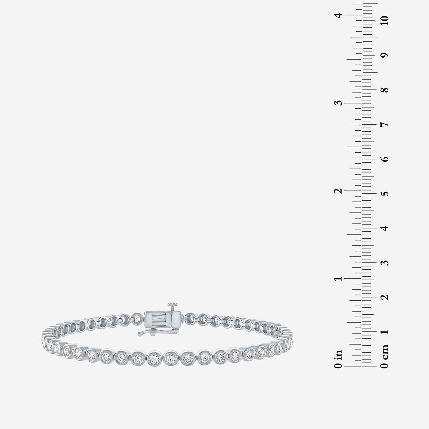 (G-H / Si2-I1) Womens 2 CT. T.W. Lab Grown Diamond 10K Gold 7.25 Inch Tennis Bracelet