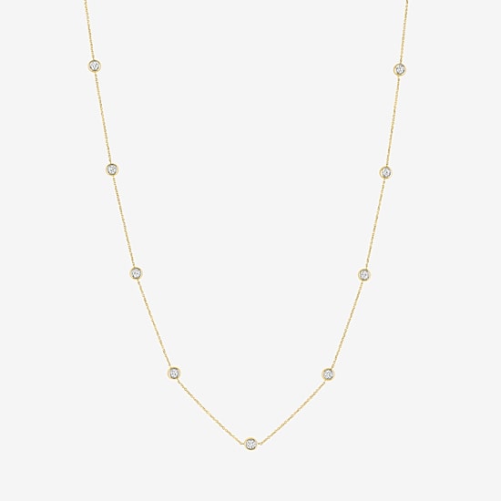 Diamond Addiction (G-H / Si2-I1) Womens 1/2 CT. T.W. Lab Grown White Diamond 10K Gold 18 Inch Pendant Necklace