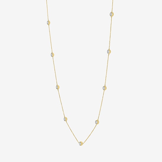 Diamond Addiction (G-H / Si2-I1) Womens 1/2 CT. T.W. Lab Grown White Diamond 10K Gold 18 Inch Pendant Necklace