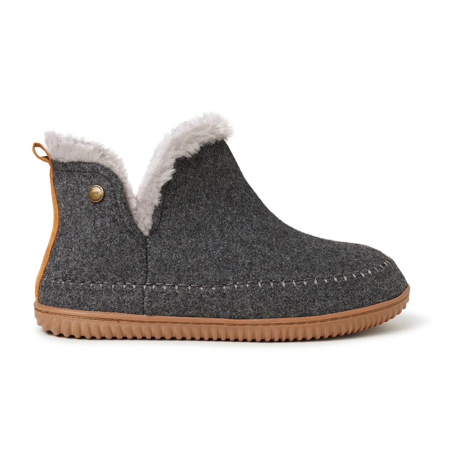 Dearfoams Mens Memory Foam Bootie Slippers