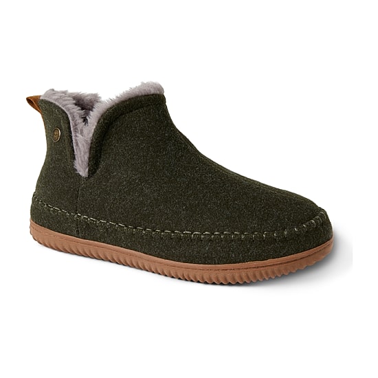 Dearfoams Mens Memory Foam Bootie Slippers