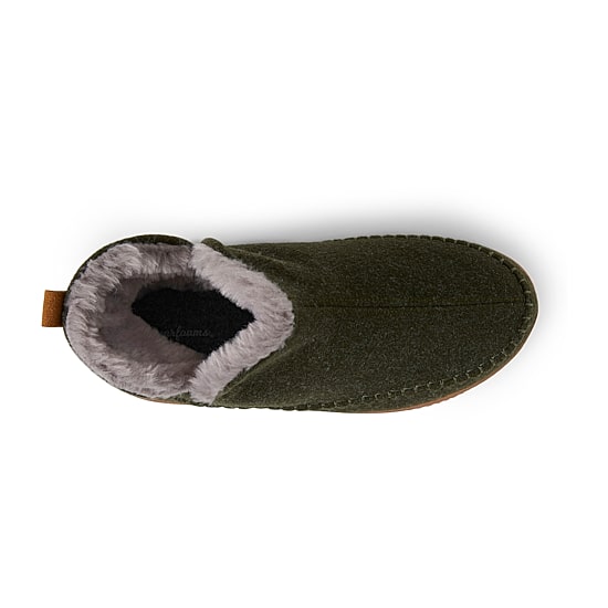 Dearfoams Mens Memory Foam Bootie Slippers