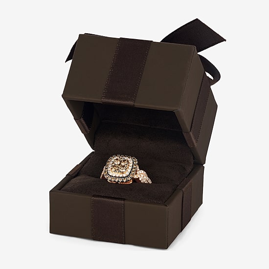 Le Vian® Ring featuring 3/4 CT. Chocolate Diamonds® 1 3/8 CT. Nude Diamonds™ set in 14K Strawberry or Honey Gold®